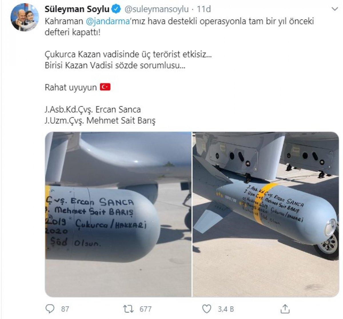 İçişleri Bakanı Soylu: Kazan'da 3 terörist öldürüldü