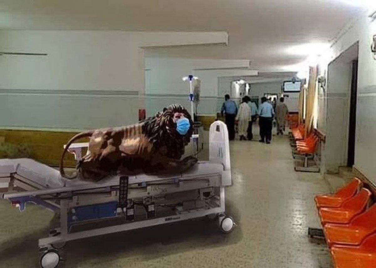 Necef Belediyesi'nden aslan heykeli açıklaması