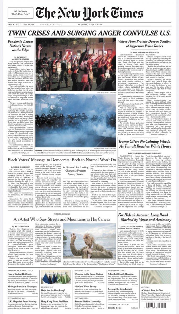 ABD basınında protesto manşetleri