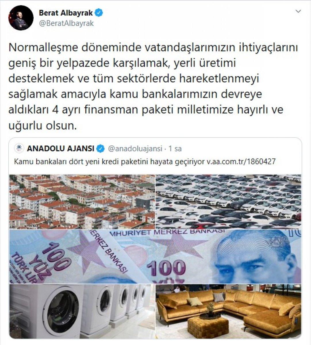Albayrak: Destek paketleri milletimize hayırlı olsun