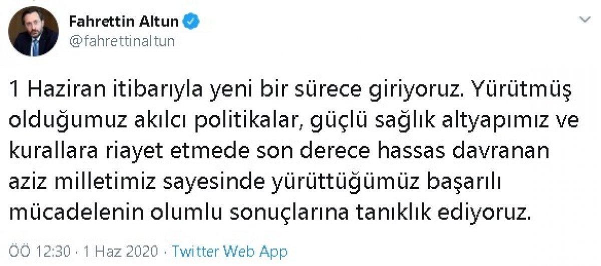 Fahrettin Altun: 1 Haziran ile yeni bir sürece giriyoruz