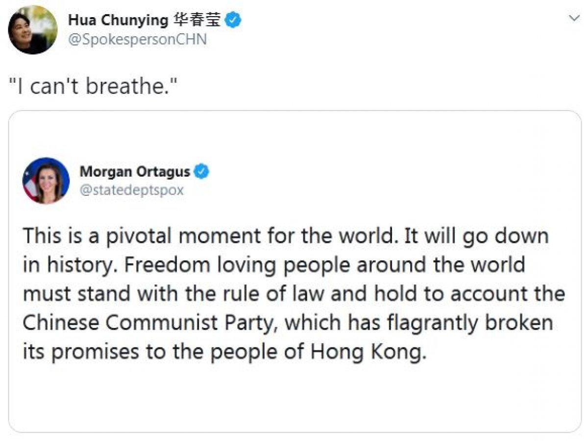 Çin'den ABD'ye George Floyd tepkisi