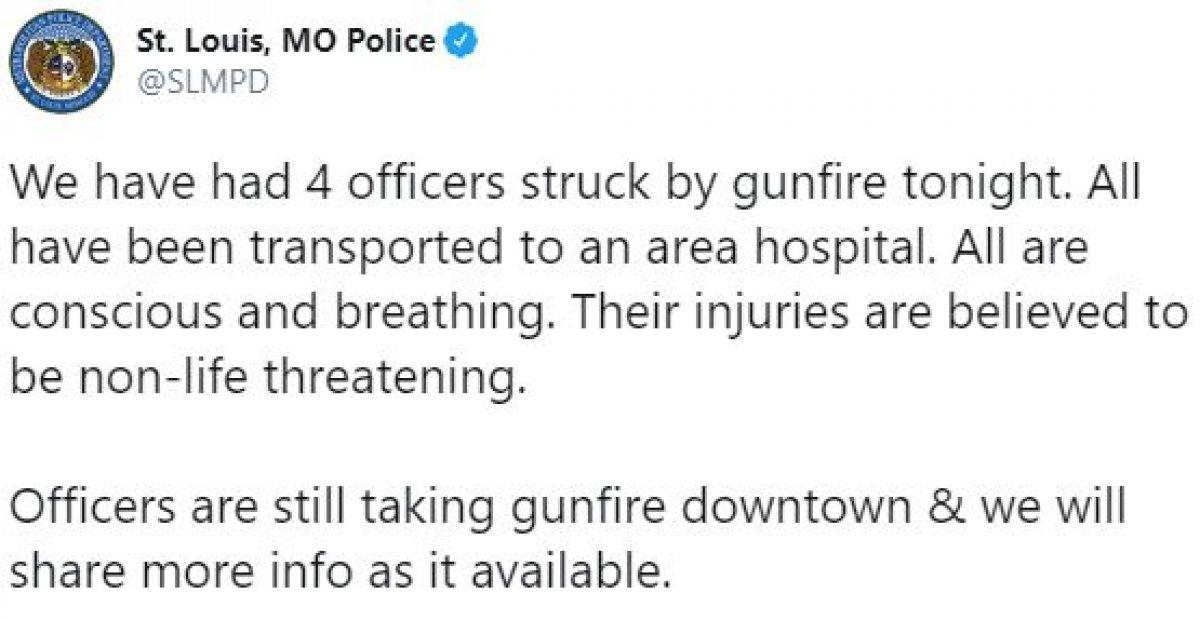 ABD'deki gösterilerde 4 polis vuruldu