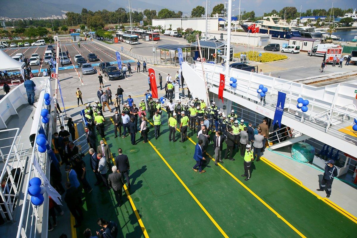 Fethi Sekin'in isminin verildiği feribot denize indirildi