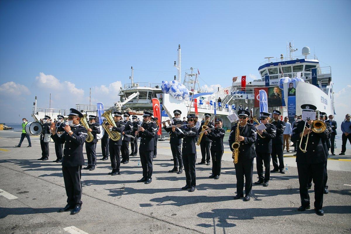 Fethi Sekin'in isminin verildiği feribot denize indirildi