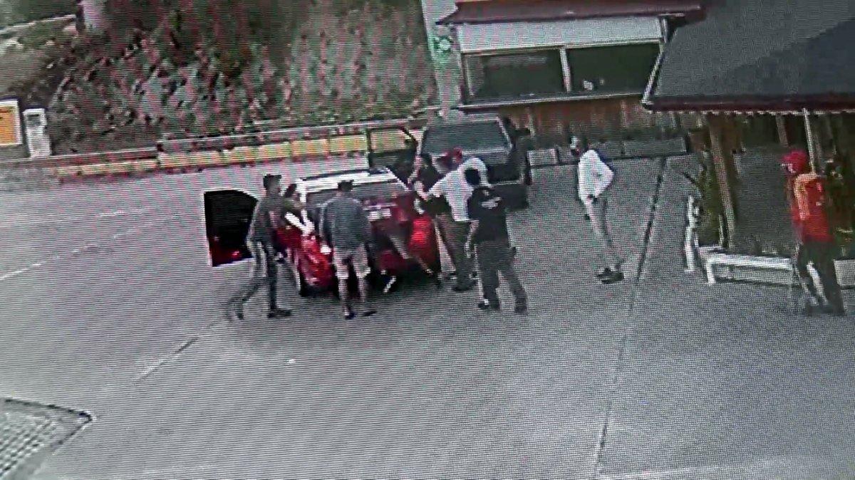 Antalya'da akaryakıt istasyonunda dehşet anları