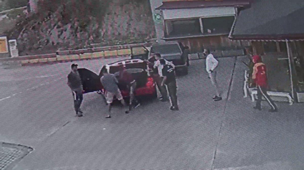 Antalya'da akaryakıt istasyonunda dehşet anları