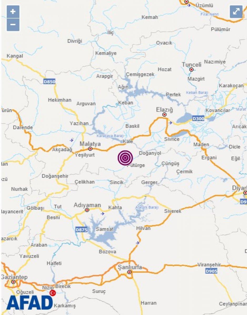 Malatya'da 5 büyüklüğünde deprem