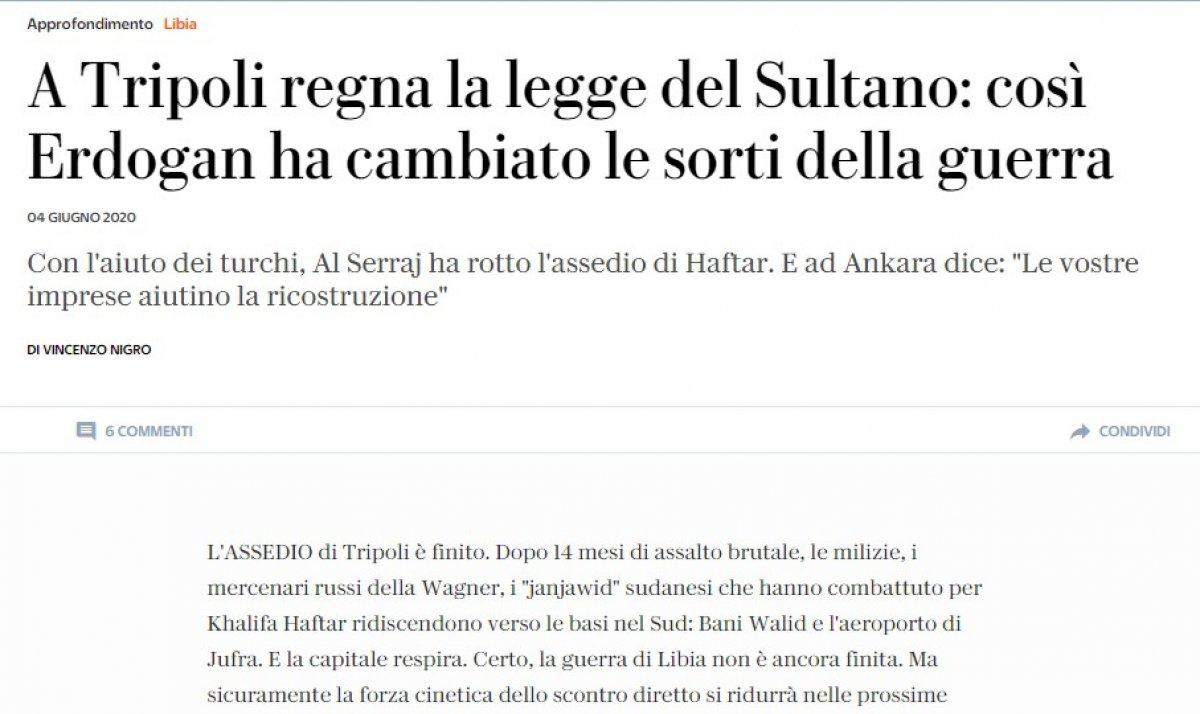 La Repubblica: Erdoğan artık Libya'nın patronu