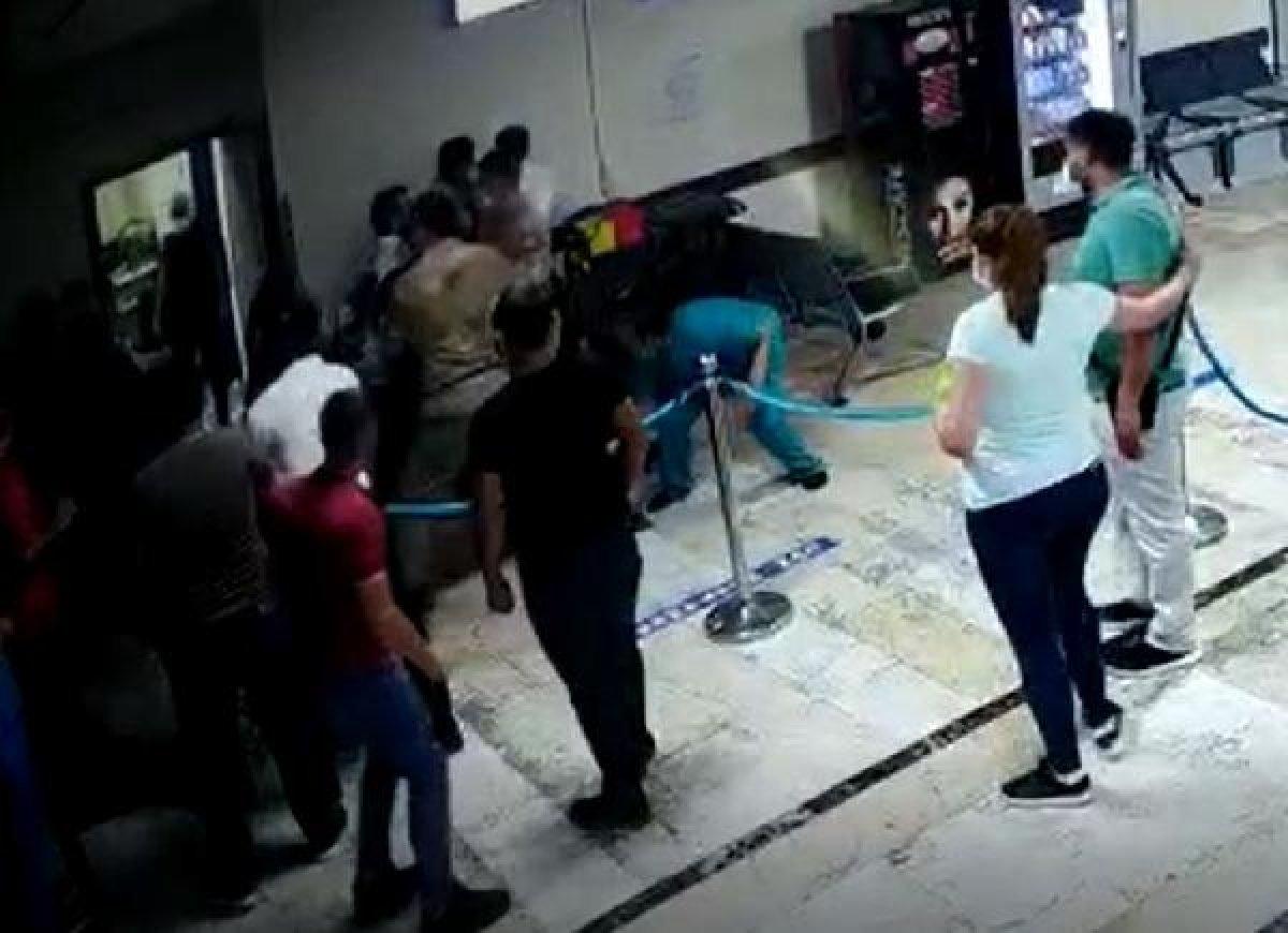 Gaziantep'te sağlık çalışanına darp, güvenlik kamerasında