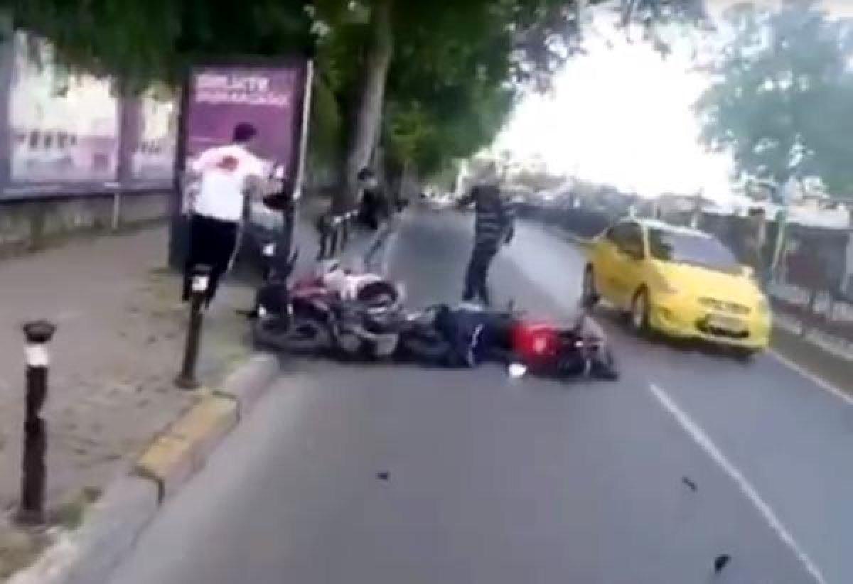 Kabataş'ta iki motosiklet çarpıştı: 4 yaralı