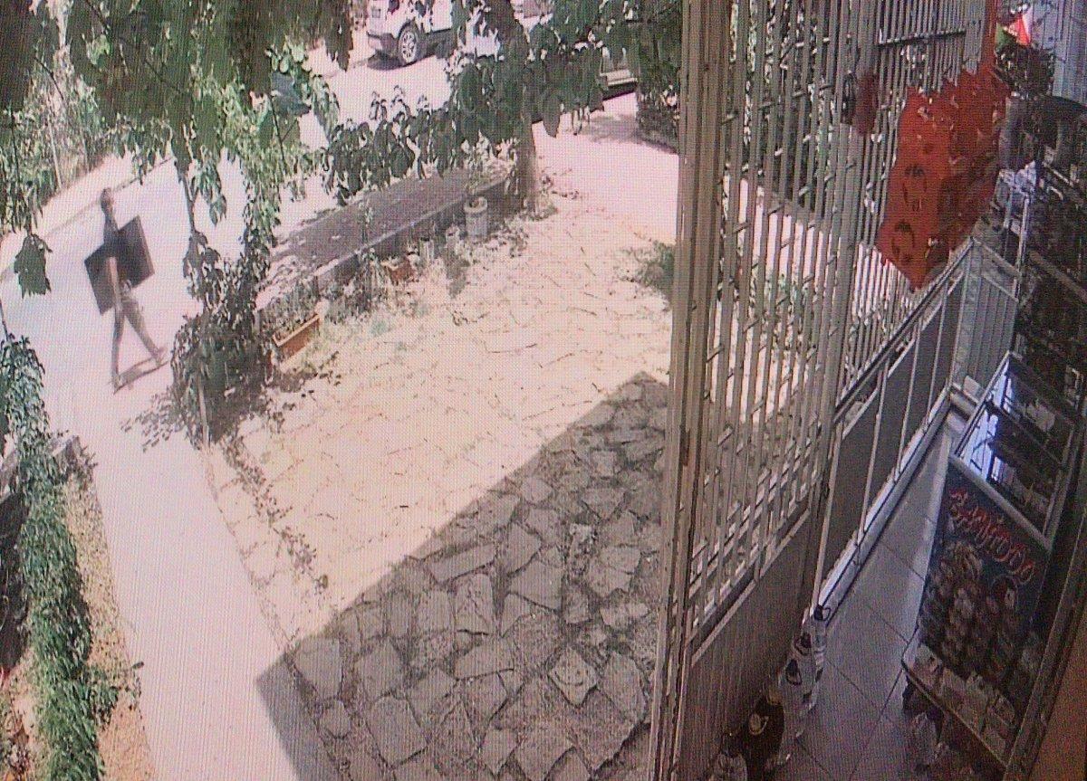 Mersin'de televizyon hırsızı rahatlığıyla pes dedirtti