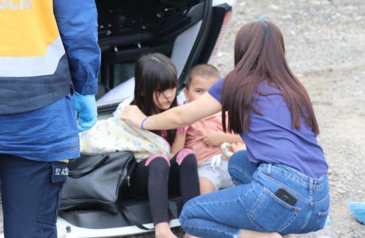 Denizli'de araçla takla attılar, yara almadan kurtuldular