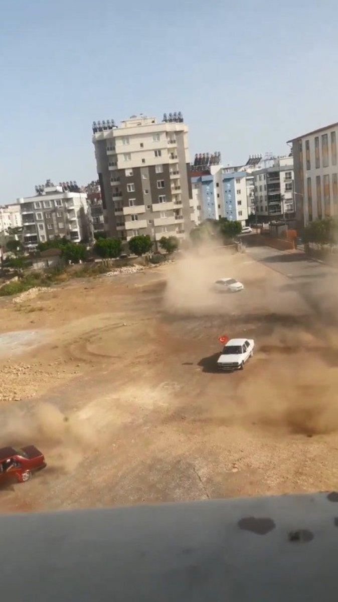 Antalya'da toprak alandaki drift tepki çekti