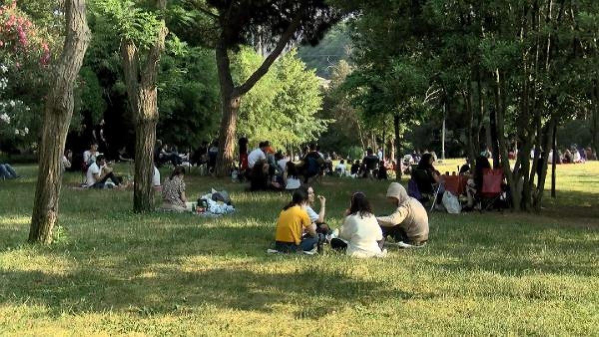 Maçka Parkı'nda yine yoğunluk yaşandı