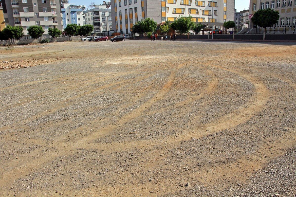 Antalya'da toprak alandaki drift tepki çekti