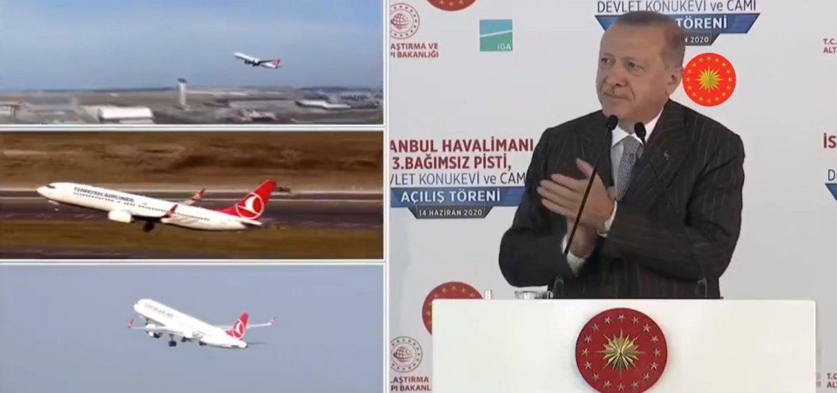 Cumhurbaşkanı Erdoğan İstanbul'da 3'üncü pisti açtı