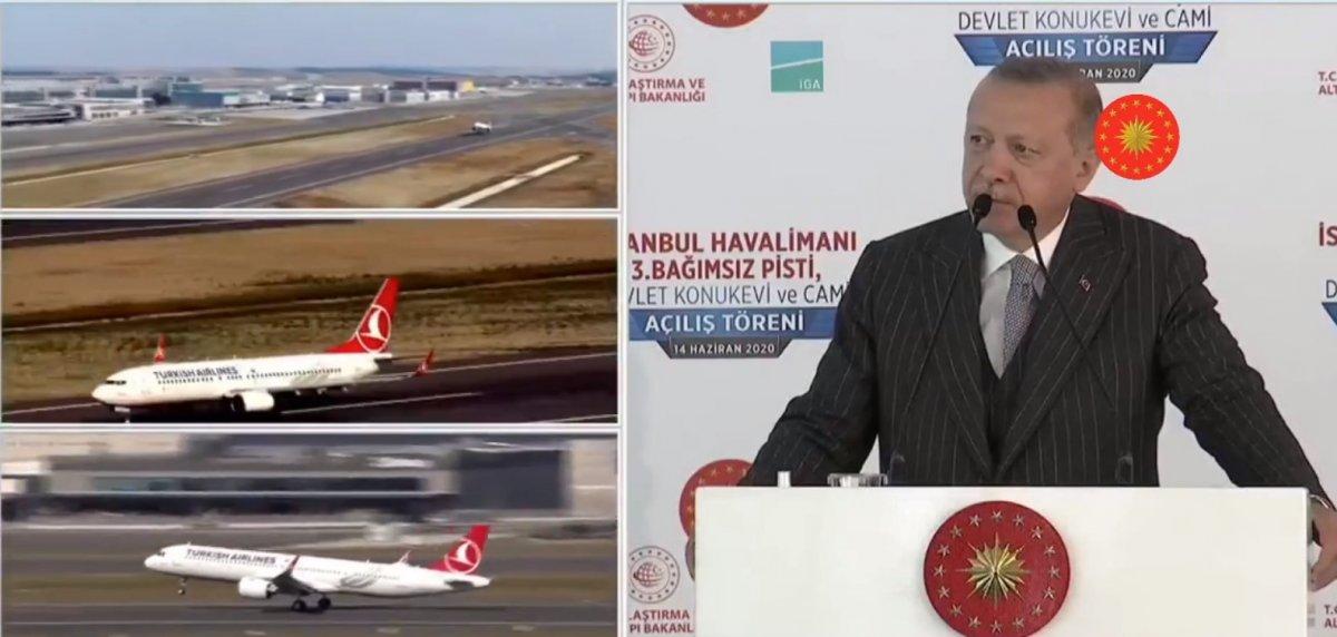 Cumhurbaşkanı Erdoğan İstanbul'da 3'üncü pisti açtı