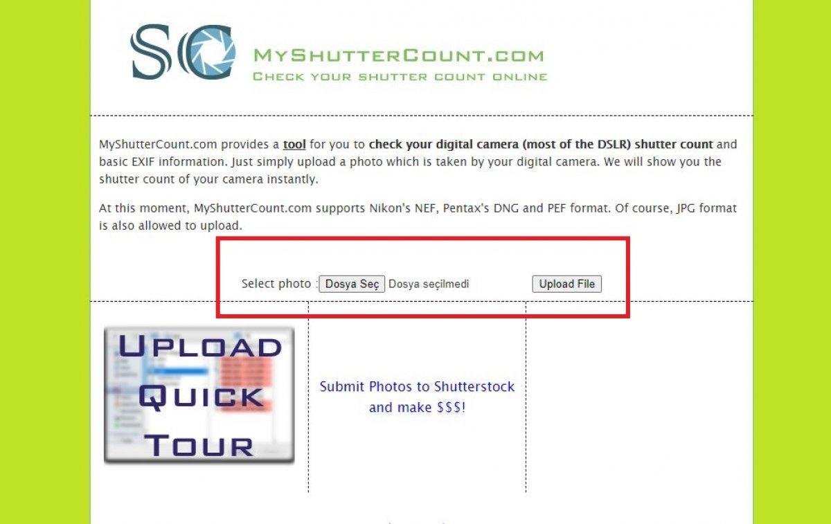 shutter sayısı öğrenme