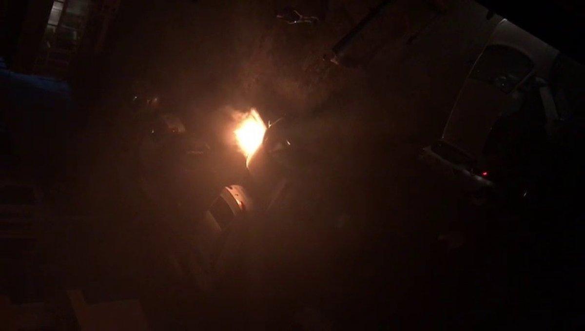 Karabük'te sürücünü çalıştırdığı araç alev aldı