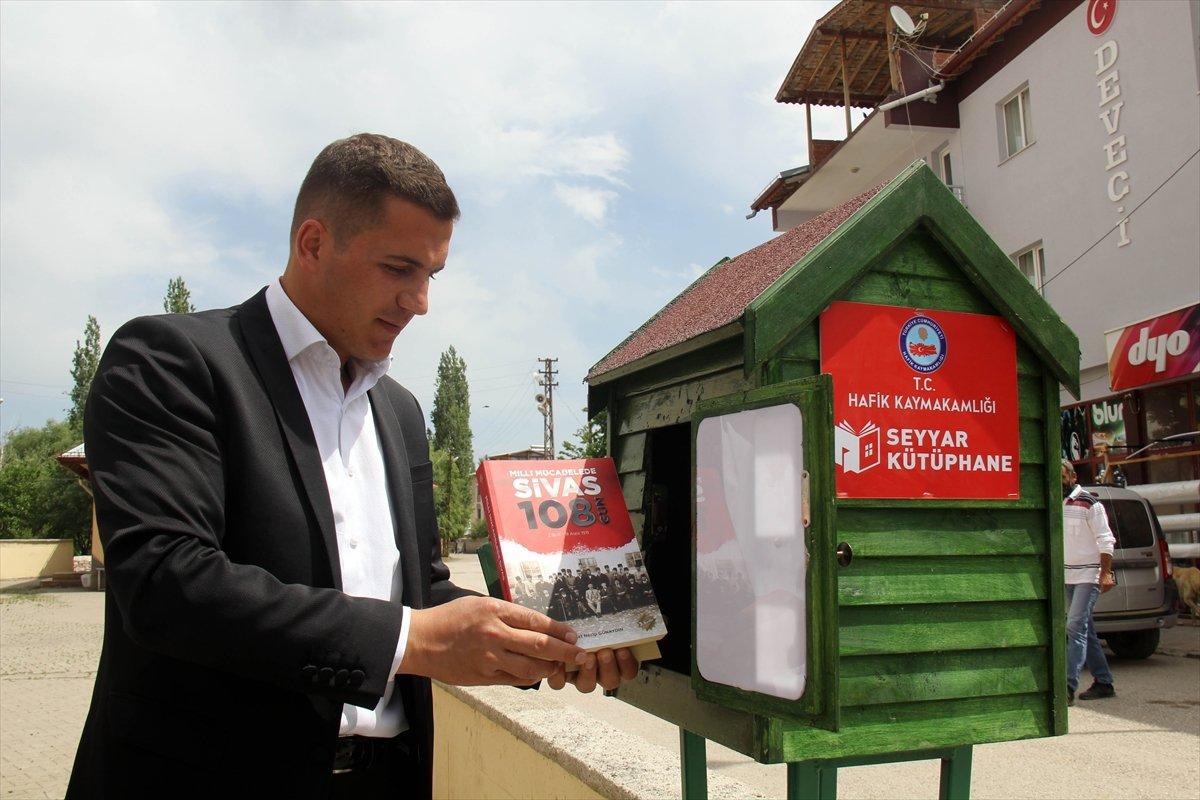 Hafik'te 'seyyar kütüphane' her yerde