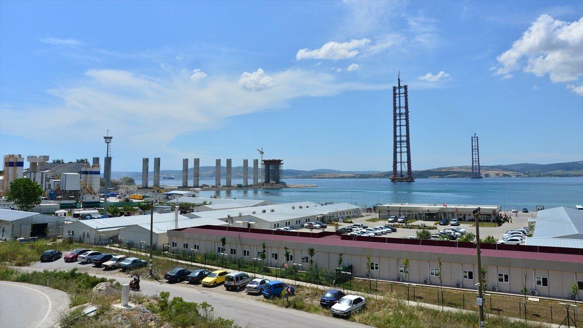 1915 Çanakkale Köprüsü'ne ilk tabliye konuldu