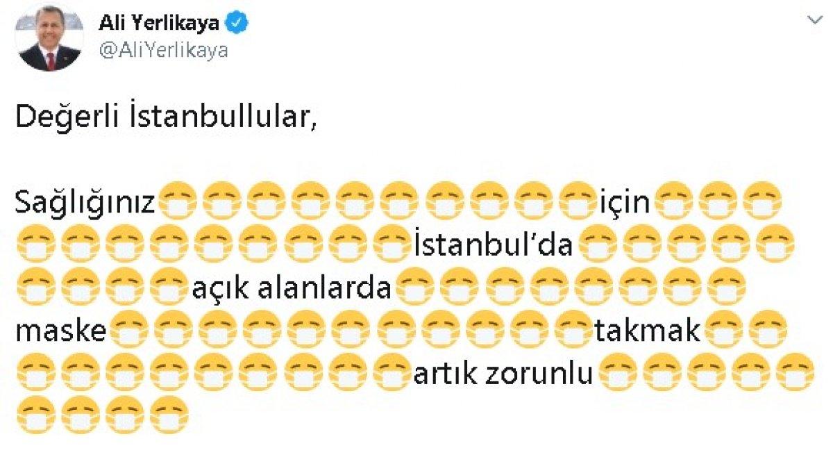 İstanbul'da maske takmak zorunlu oldu