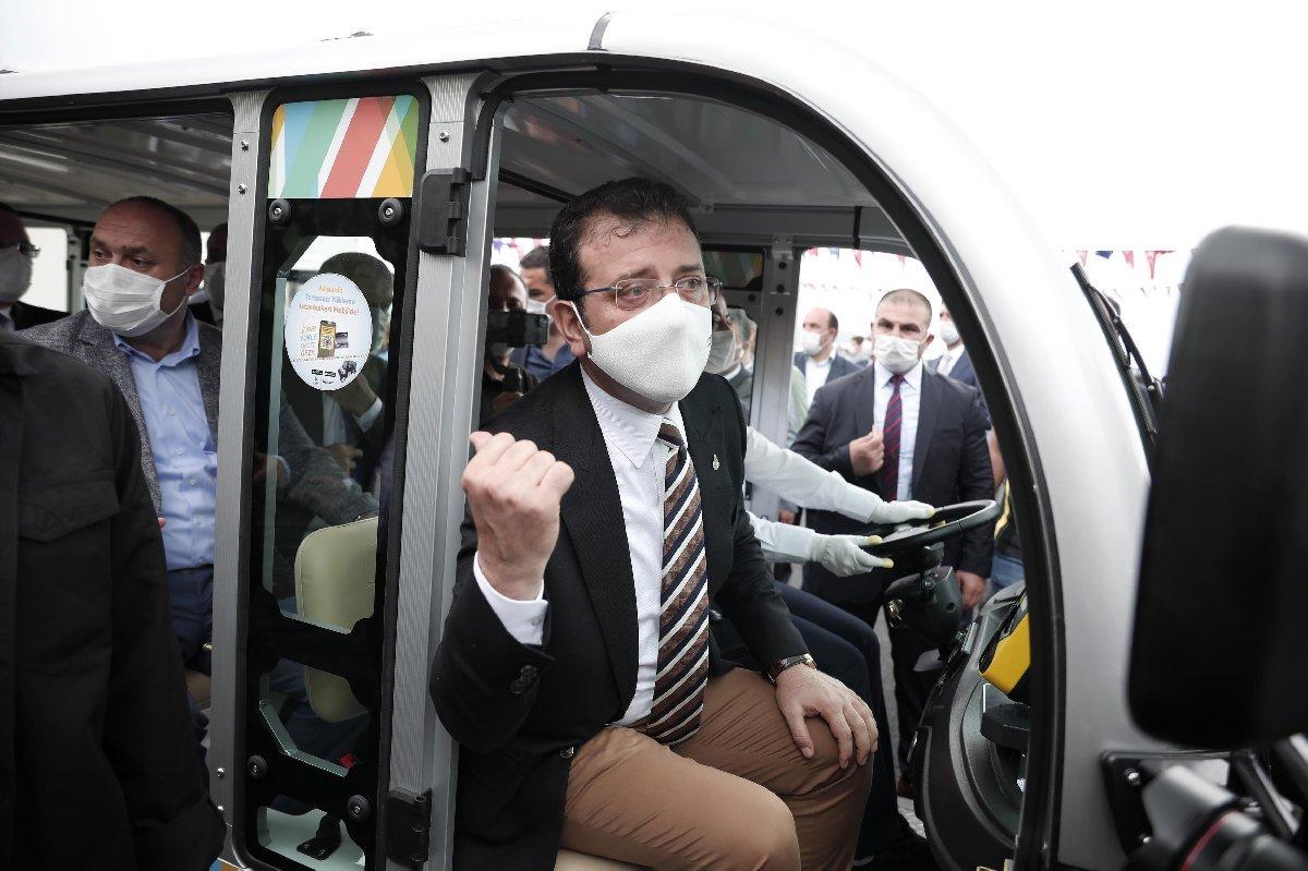 İmamoğlu'nun denediği araçta kalabalık krizi