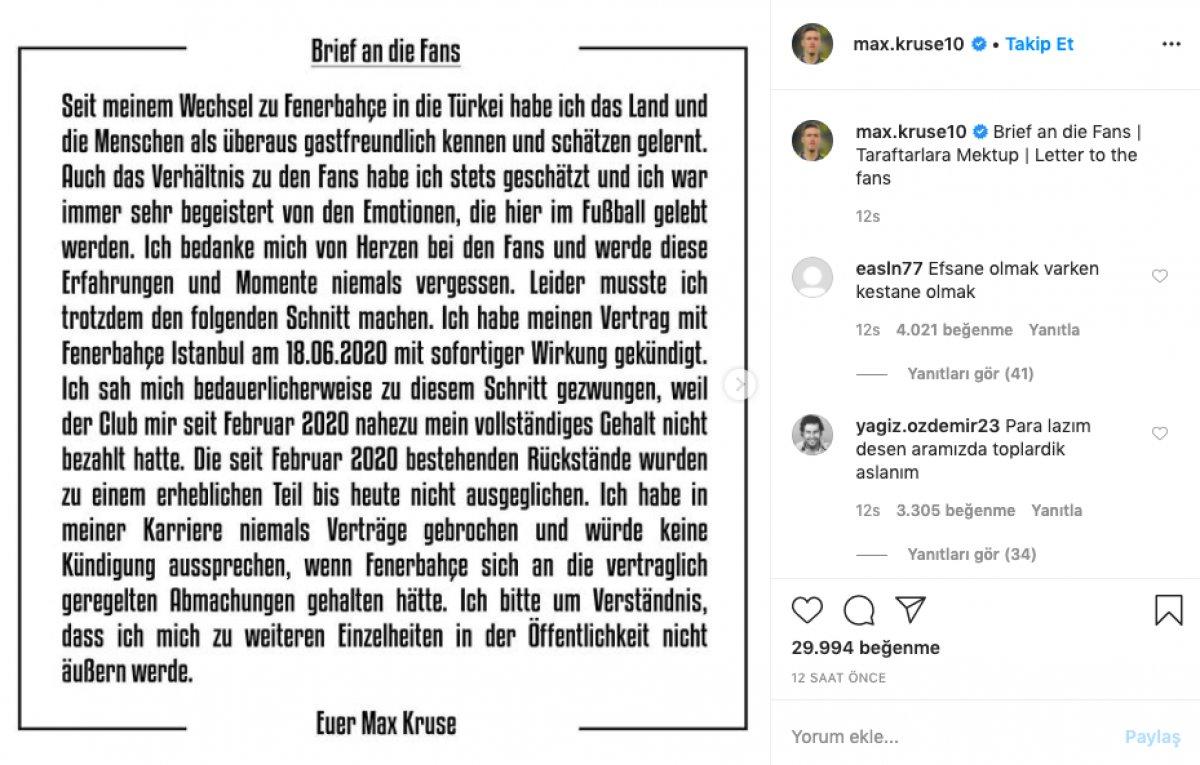 Kruse: Ödeme gecikmeleri telafi edilmedi