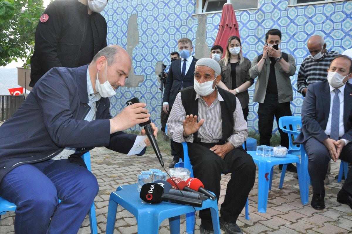 Soylu’dan şehit işçilerin ailelerine taziye ziyareti