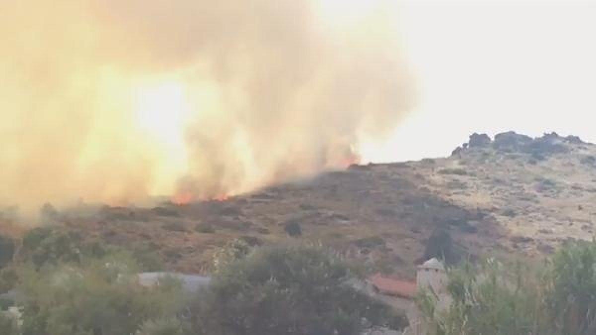 Bodrum'da makilik alandaki yangın söndürüldü