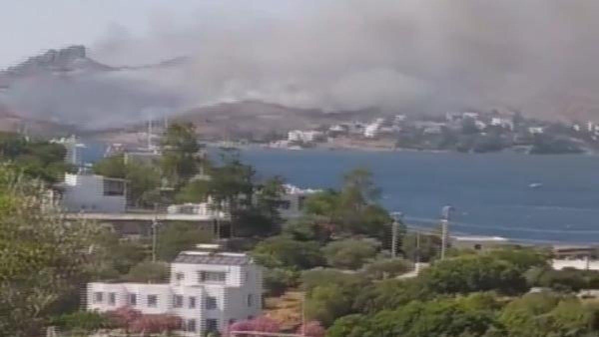 Bodrum'da makilik alandaki yangın söndürüldü
