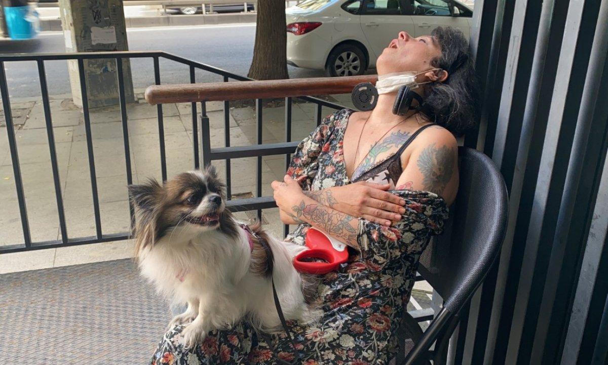 İstanbul’un göbeğinde sızan genç kadın