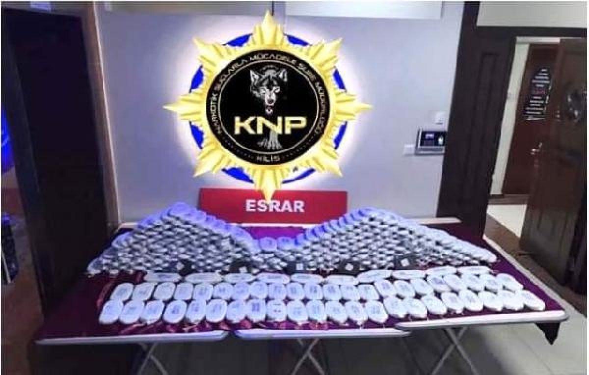 Kilis'te 125 kilo esrar ele geçirildi