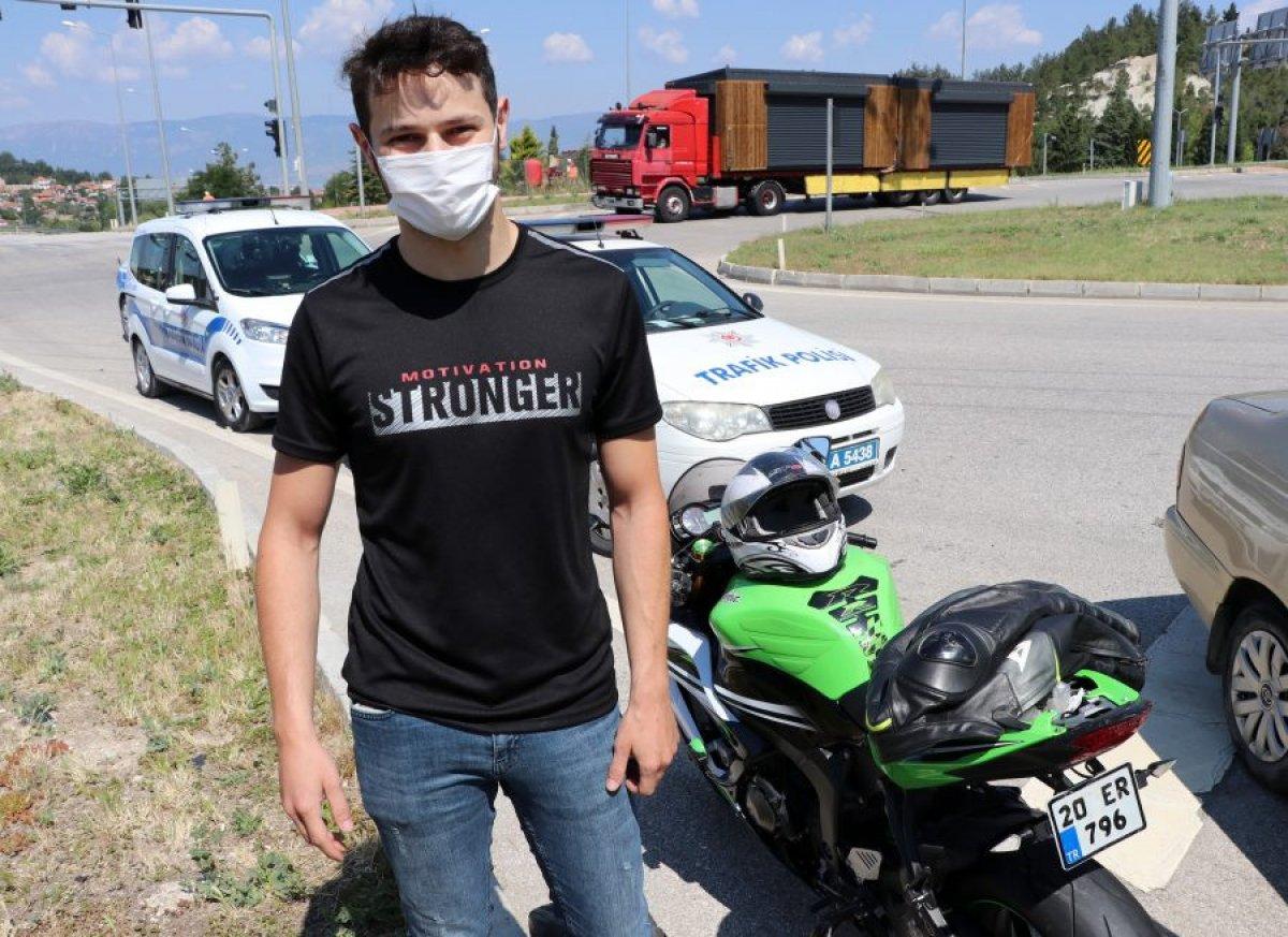 'Dur' ihtarına uymayan motosikletliden ilginç cevap