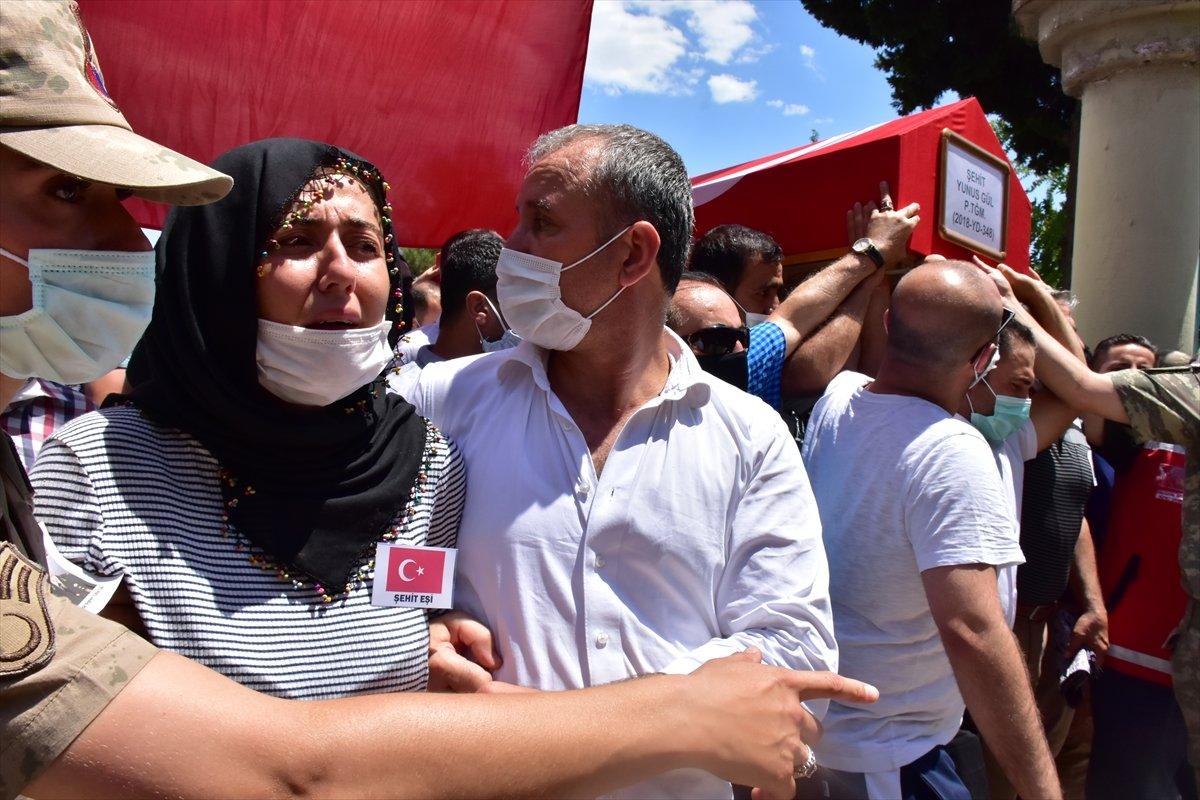 Şehit Piyade Teğmen Yunus Gül, son yolculuğuna uğurlandı