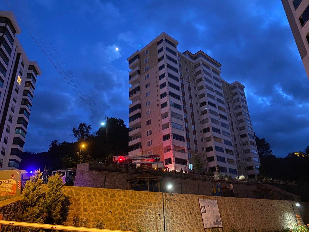Ordu'da binada yangın çıktı 6 kişi hastaneye kaldırıldı