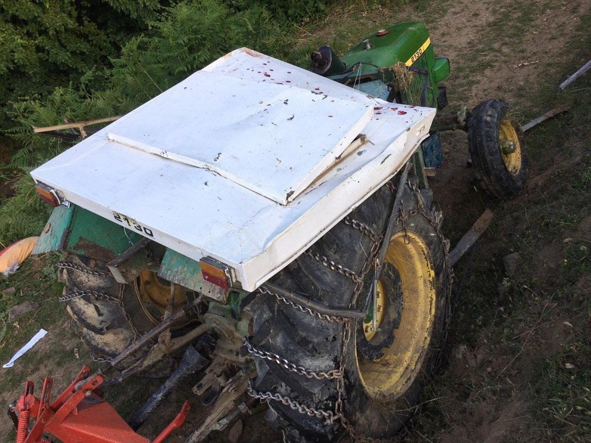 Samsun'da devrilen traktörde 1 kişi hayatını kaybetti