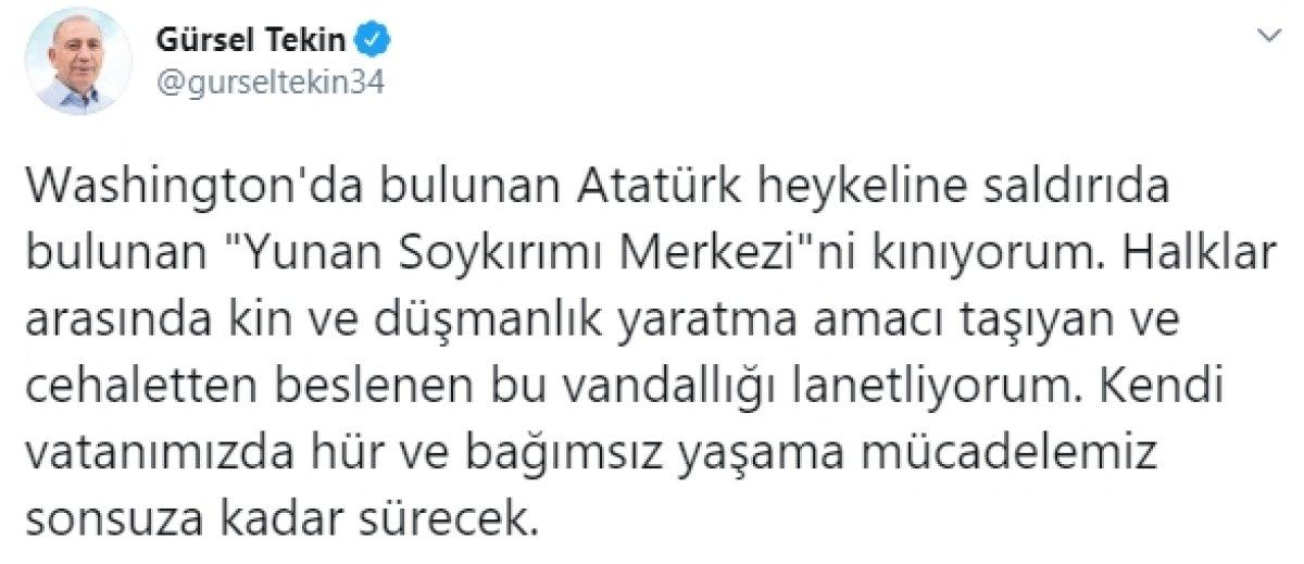 ABD'de Atatürk heykeline saldırı