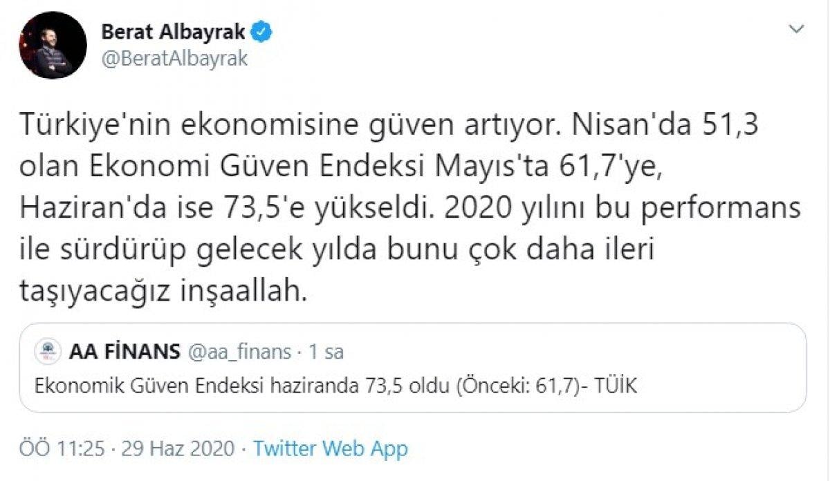 Bakan Albayrak: Türkiye ekonomisine güven artıyor