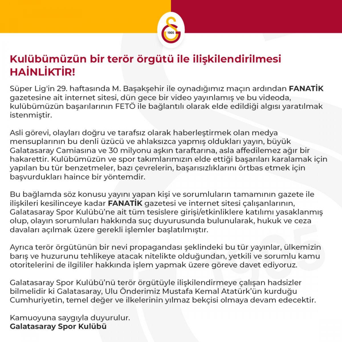 G.Saray: Terör örgütüyle ilişkilendirilmemiz hainliktir