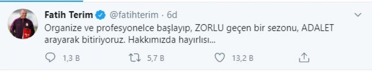 Fatih Terim'den 'Zorlu' ve 'Adalet' tepkisi