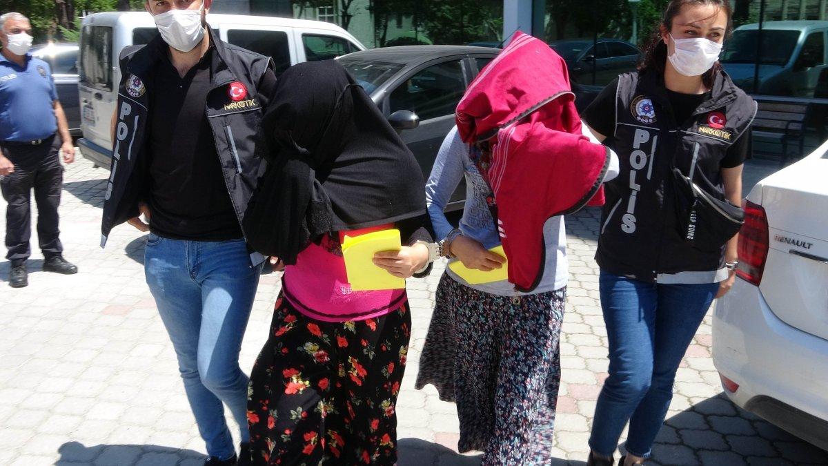 Samsun'da amca kızları uyuşturucu ticaretinden yakalandı