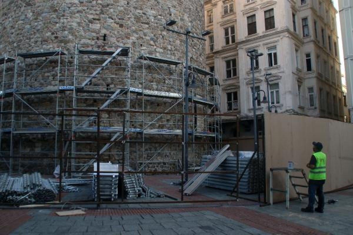 Galata Kulesi'nde restorasyon hazırlıkları başladı