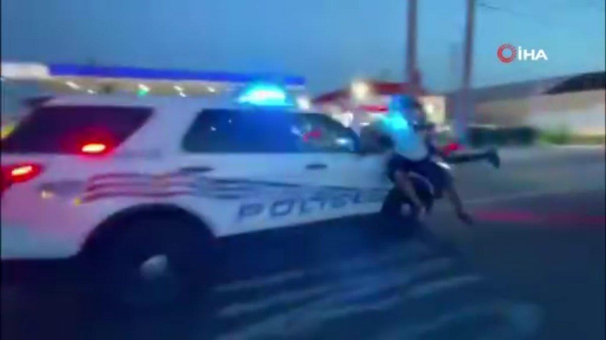ABD'de polis göstericilerin üzerine aracı sürdü