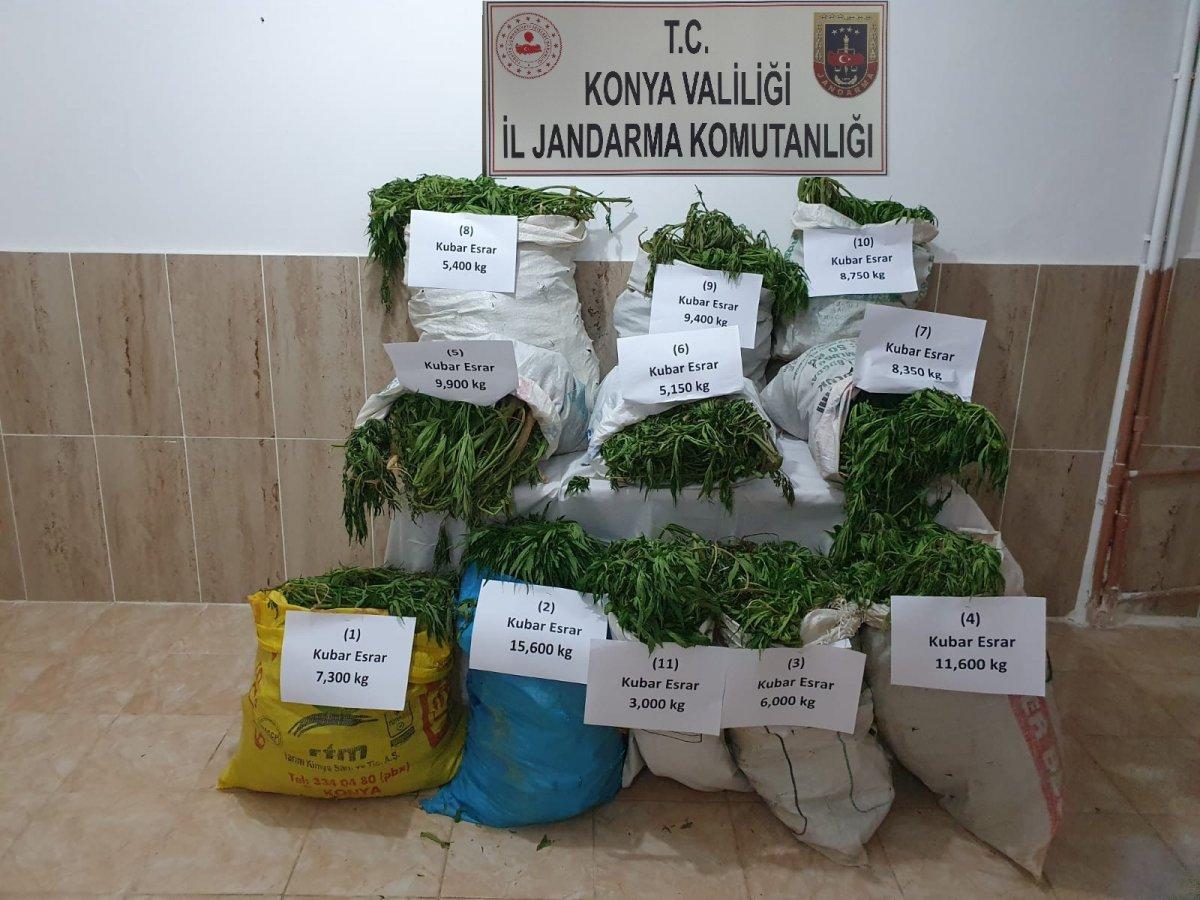 Konya'da 90 kilo kubar esrar ele geçirildi