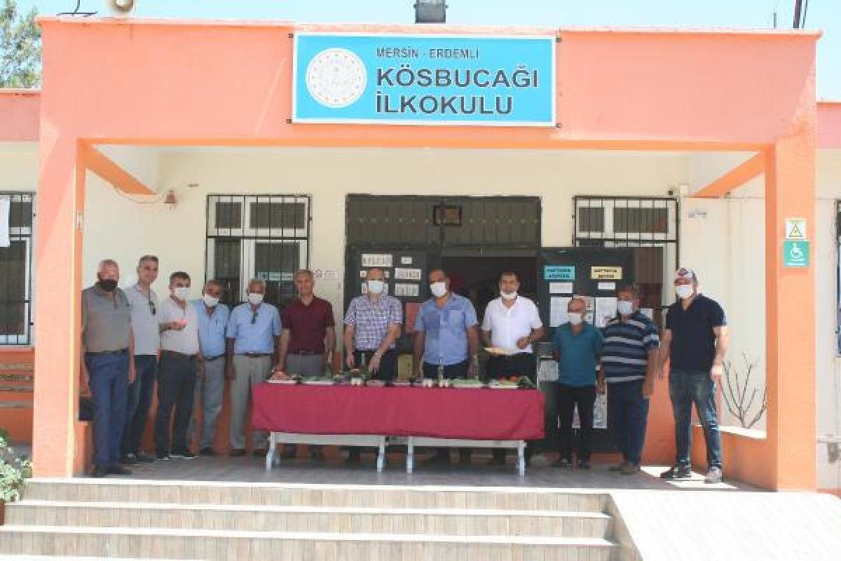 Mersin'de okul bahçesinde organik tarım yapıldı