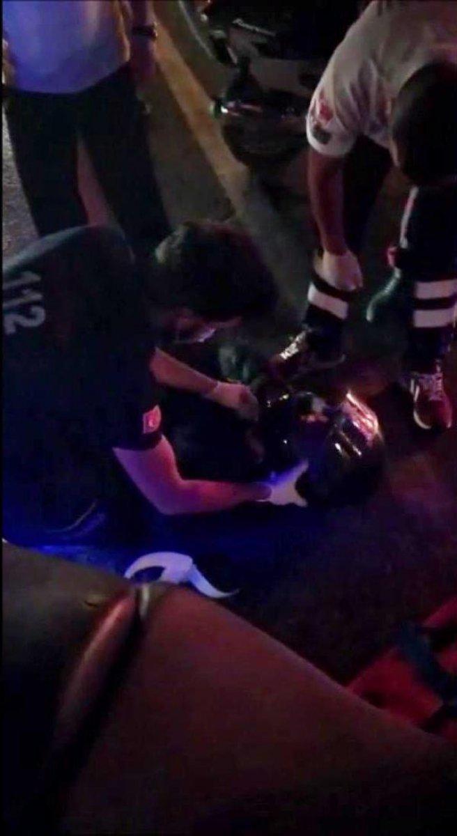 Silivri'de kamyonun çarptığı motosikletli yaralandı