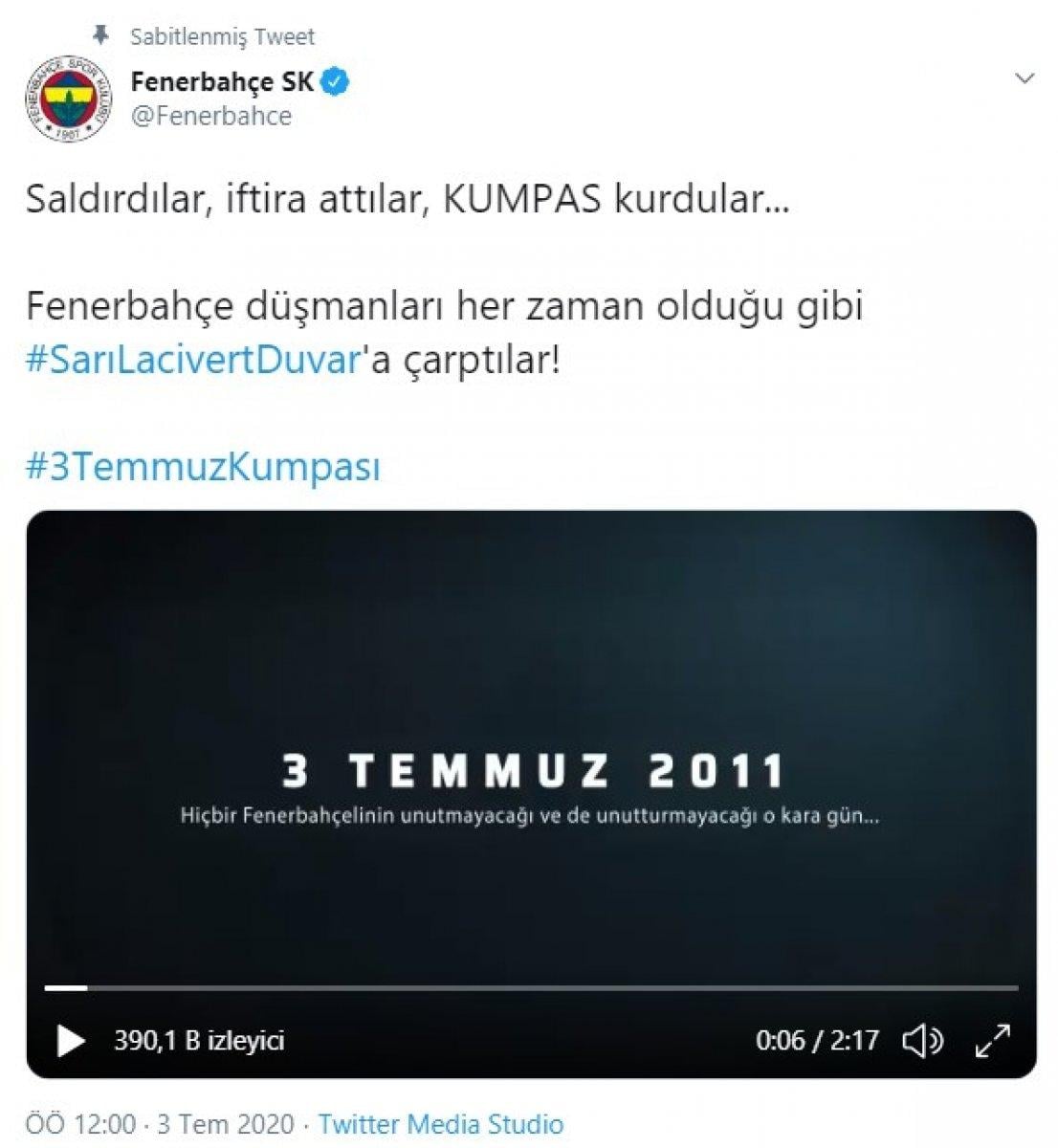 Trabzonspor ve Fenerbahçe'den 3 Temmuz paylaşımı