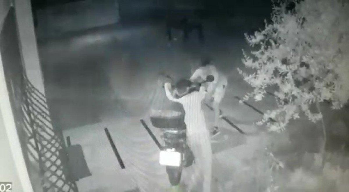 Antalya’da acemi hırsız kamerada